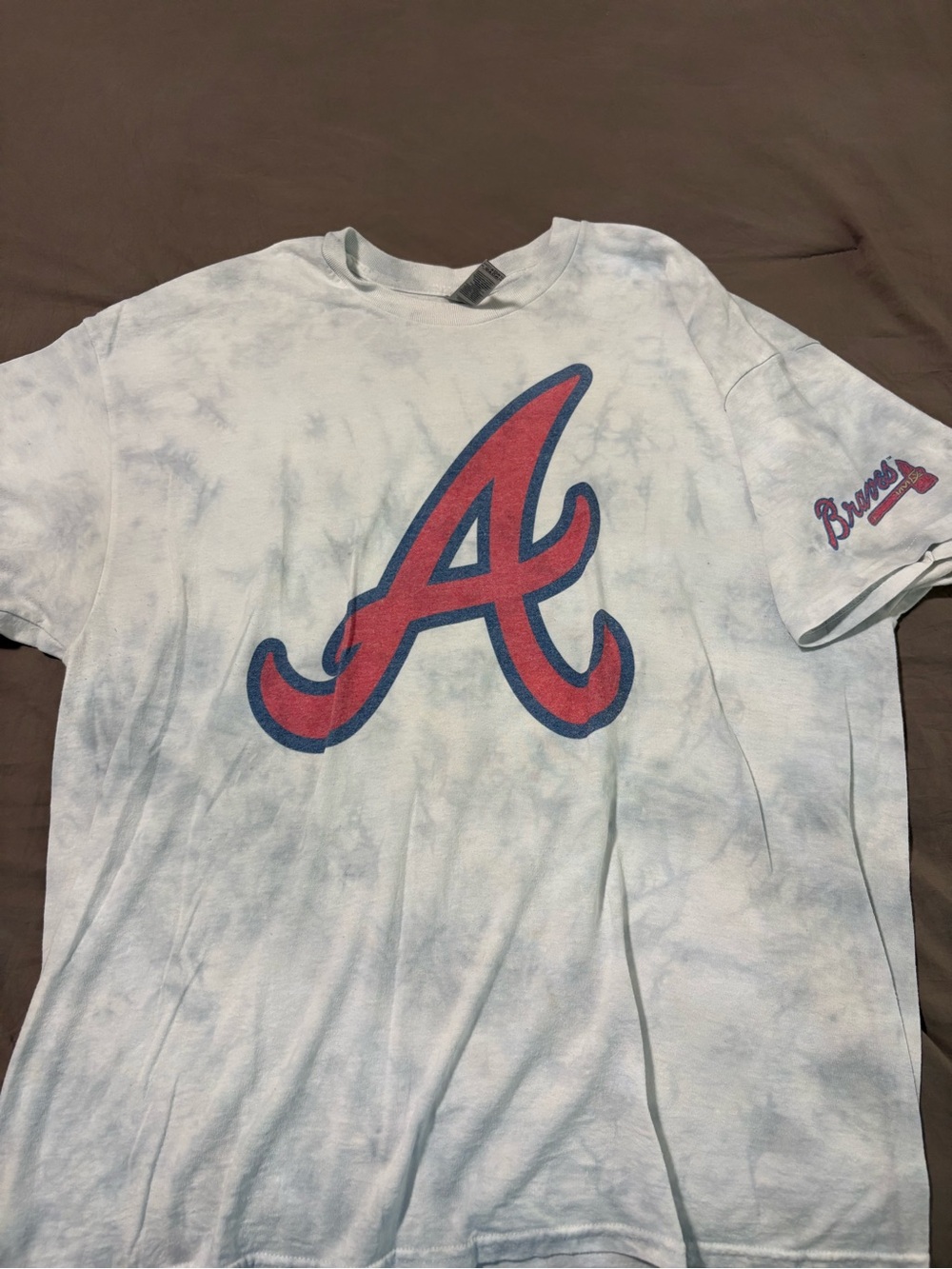 Atlanta Braves White Tie-Dye Logo T-Shirt
